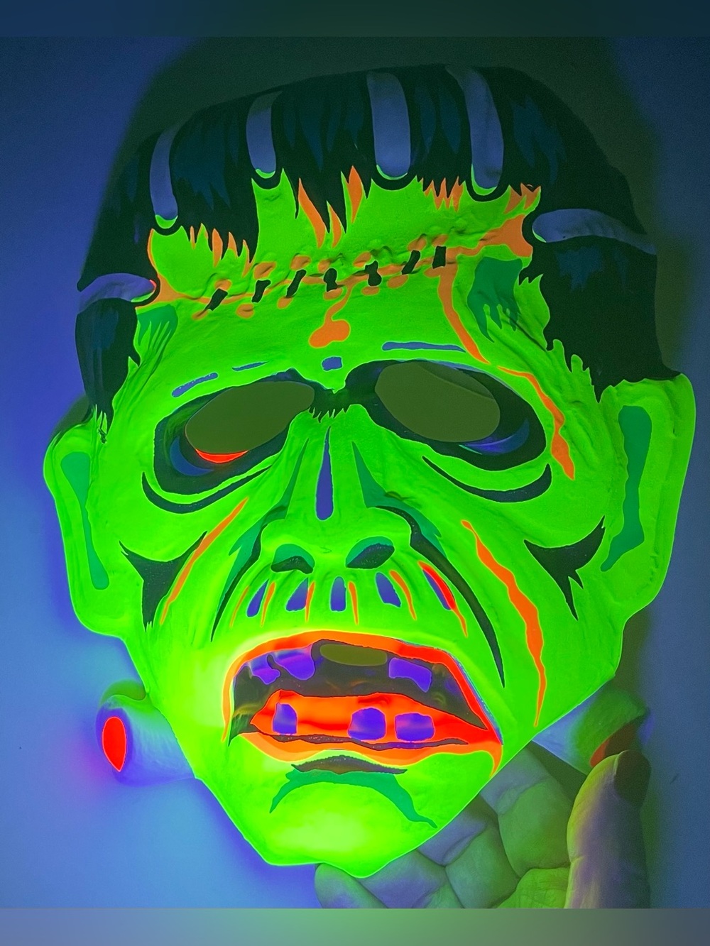 RARE Vtg Collegeville Frankenstein Vacuform Plastic Mask